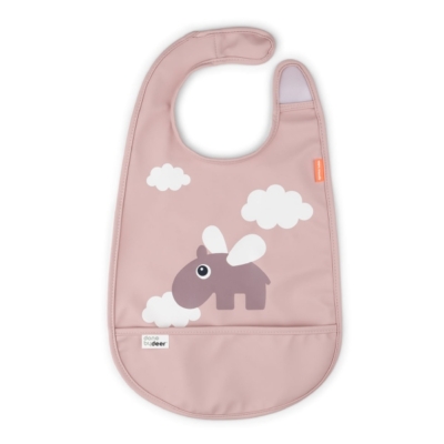 Babero con velcro Happy Clouds Powder