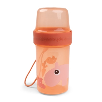 Recipiente snack bidireccional Ozzo papaya