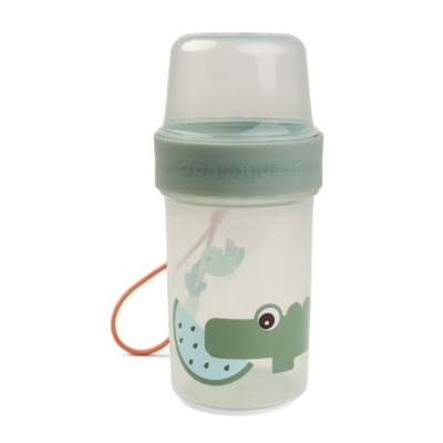 Recipiente snack bidireccional Croco verde