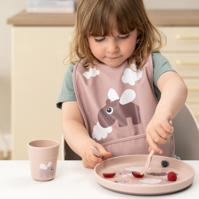 Plato Happy Clouds rosa - Imagen 2