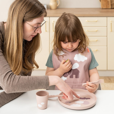 Plato Happy Clouds rosa - Imagen 3