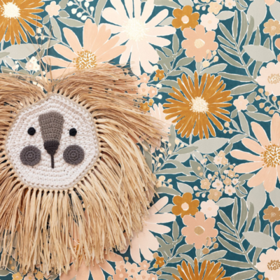 Papel pintado Let´s go Girls Marguerite rosa azul medianoche - Imagen 4