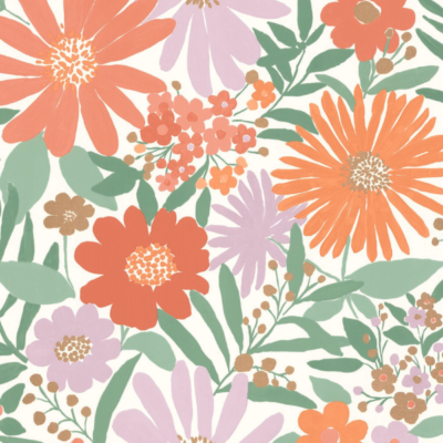 Papel pintado Let´s go Girls Marguerite Parma verde blanco