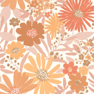 Papel pintado Let´s go Girls Marguerite blanco rosa