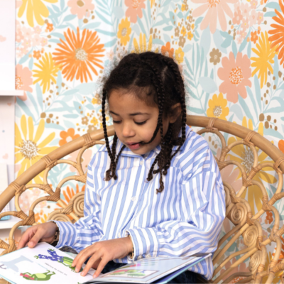 Papel pintado Let´s go Girls Marguerite amarillo azul - Imagen 2