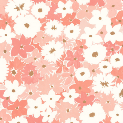 Papel pintado Let´s go Girls Flora rosa bebé