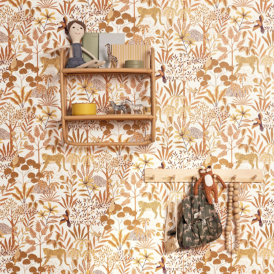 Papel pintado Let´s go Girls Jane rosa empolvado blanco - Imagen 3