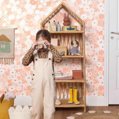 Papel pintado Let´s go Girls Flora rosa bebé - Imagen 2