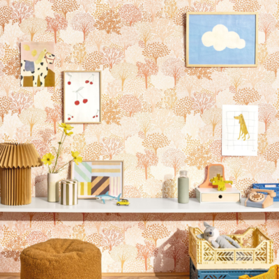 Papel pintado Let´s go Girls Alice rosa blanco - Imagen 3