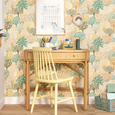 Papel pintado Let´s go Girls Alice verde naranja - Imagen 2