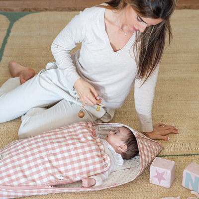 Saco capazo 2 en 1 Remy rosa entretiempo - Imagen 4