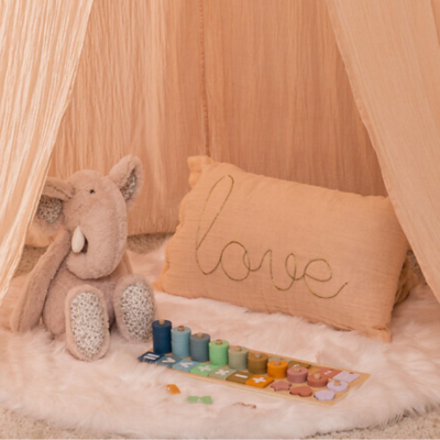 Cojín infantil rectangular rosa - Imagen 2