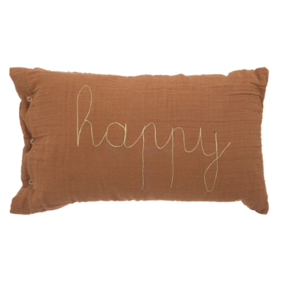 Cojín infantil rectangular marrón