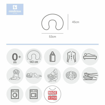 Cojín de lactancia pequeño Magia beige - Imagen 8