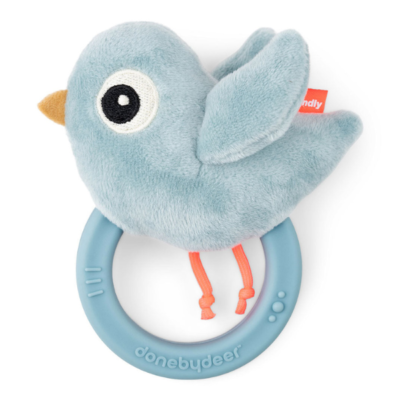 Sonajero con mordedor Birdie azul - Imagen 4