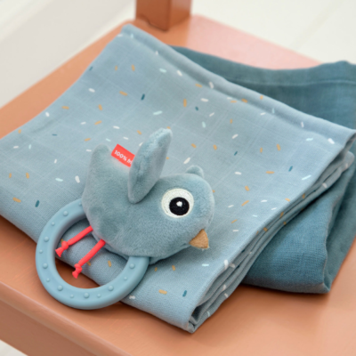 Sonajero con mordedor Birdie azul - Imagen 2