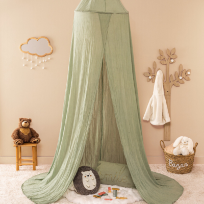 Dosel para cama infantil verde