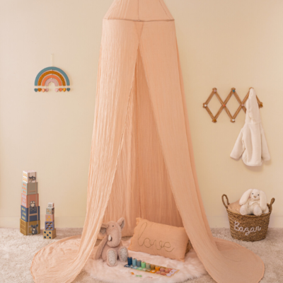 Dosel para cama infantil rosa