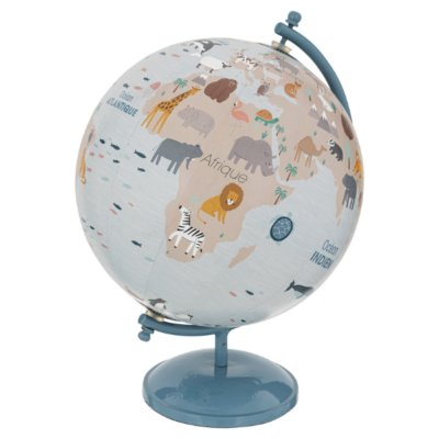 Globo terráqueo azul