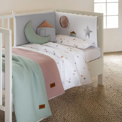 Funda nórdica+protector+relleno de 70x140cm Moon