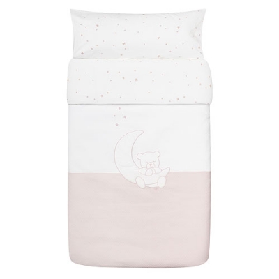 Funda nórdica para maxicuna Teddy rosa