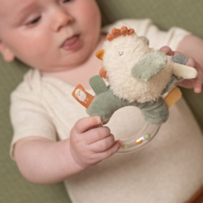 Sonajero anillo gallina pequeña granja - Imagen 2