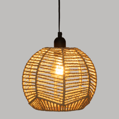 Lámpara colgante infantil de mimbre - Imagen 2