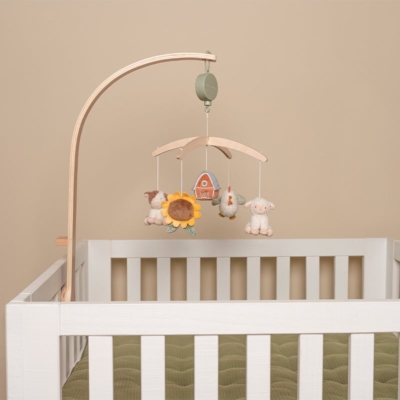 Móvil musical de madera pequeña granja - Imagen 4