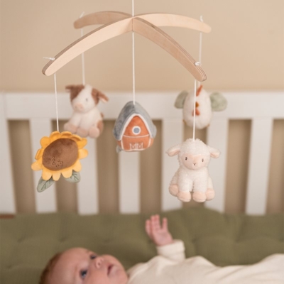 Móvil musical de madera pequeña granja - Imagen 2