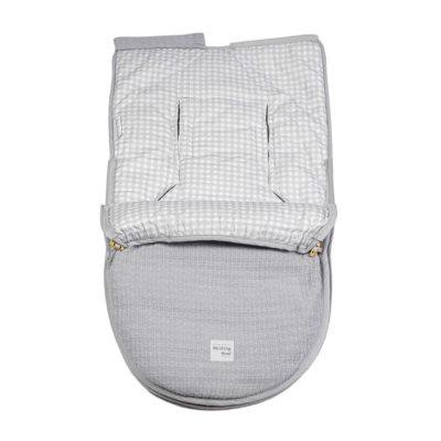 Saco capazo 2 en 1 I love vichy gris - Imagen 3