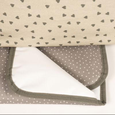 Bolsa canastilla corazones Poppy musgo - Imagen 9