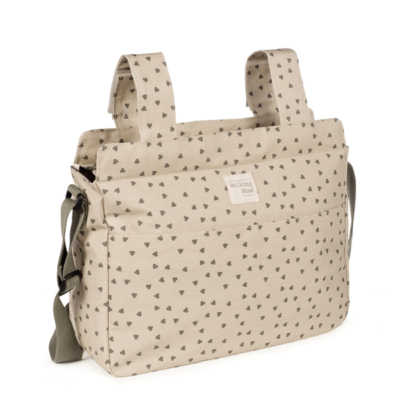 Bolsa canastilla corazones Poppy musgo - Imagen 12