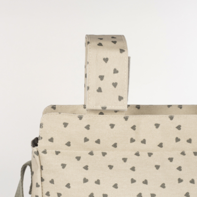 Bolsa canastilla corazones Poppy musgo - Imagen 15