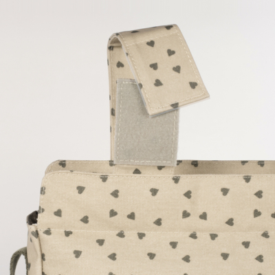 Bolsa canastilla corazones Poppy musgo - Imagen 14