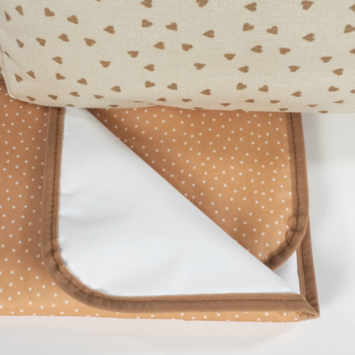 Bolsa canastilla corazones Poppy canela - Imagen 7