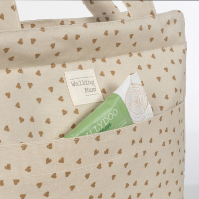 Bolsa canastilla corazones Poppy canela - Imagen 6