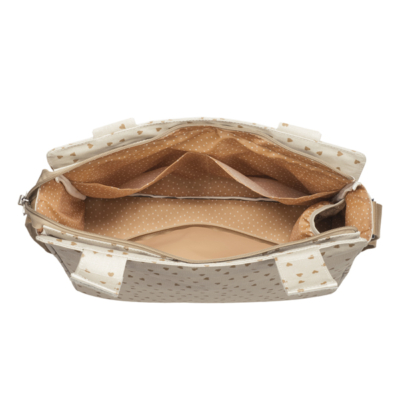 Bolsa canastilla corazones Poppy canela - Imagen 2