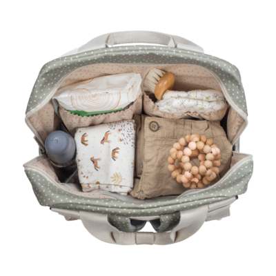 Mochila maternal topito Poppy musgo - Imagen 7