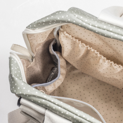 Mochila maternal topito Poppy musgo - Imagen 5