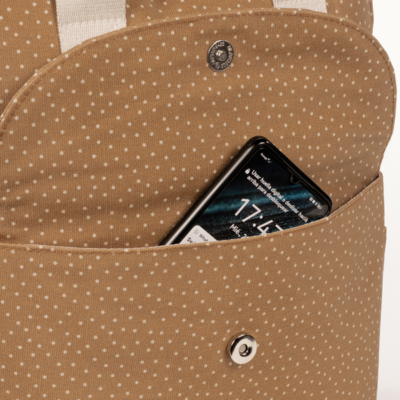 Mochila maternal topito Poppy canela - Imagen 11