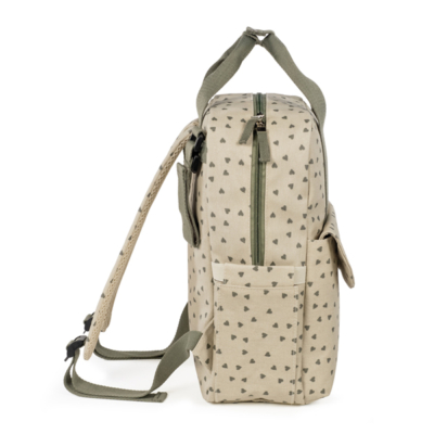 Mochila maternal corazones Poppy musgo - Imagen 17