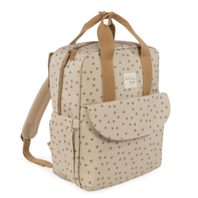 Mochila maternal corazones Poppy canela - Imagen 12