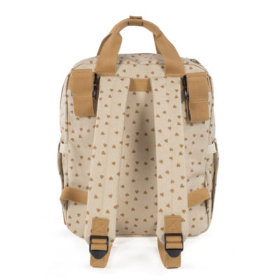 Mochila maternal corazones Poppy canela - Imagen 15