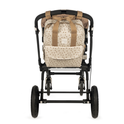 Mochila maternal corazones Poppy canela - Imagen 11