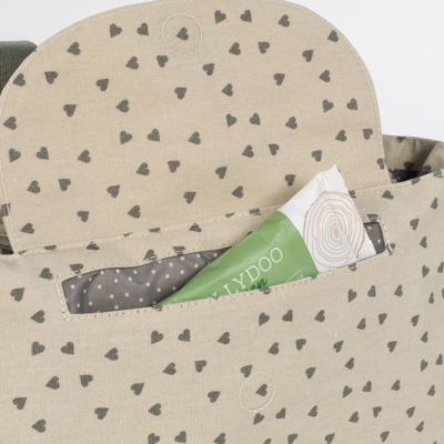 Organizador para silla corazones Poppy musgo - Imagen 3