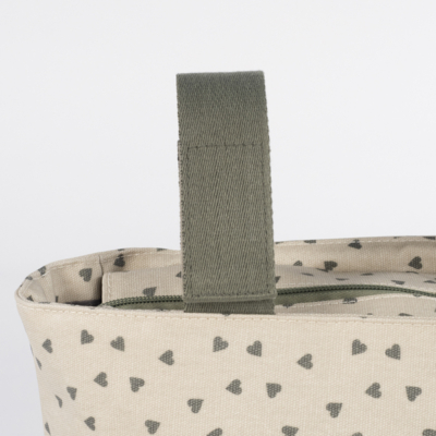 Organizador para silla corazones Poppy musgo - Imagen 6