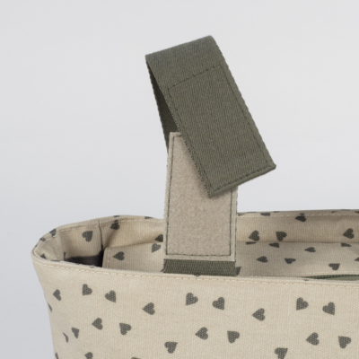 Organizador para silla corazones Poppy musgo - Imagen 5