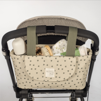 Organizador para silla corazones Poppy musgo - Imagen 4