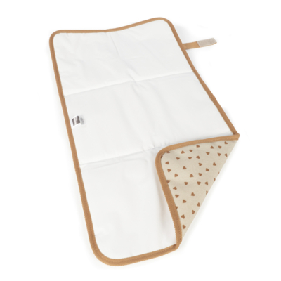 Cambiador de viaje corazones Poppy canela - Imagen 2