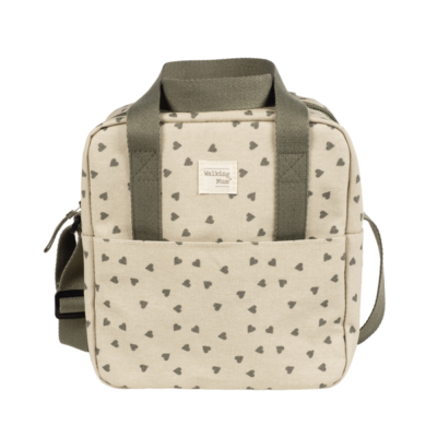 Bolsa térmica biberones corazones Poppy musgo